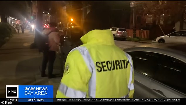 The unarmed guards patrolled a series of blocks around the university between March 6 and 23