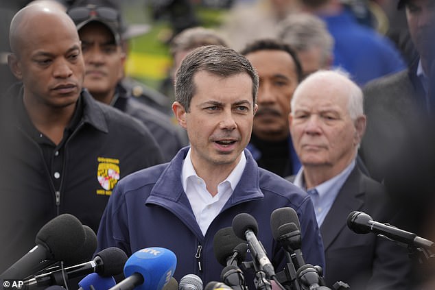 Transportation Secretary Pete Buttigieg reiterated President Joe Biden's pledge to rebuild the bridge with federal funds