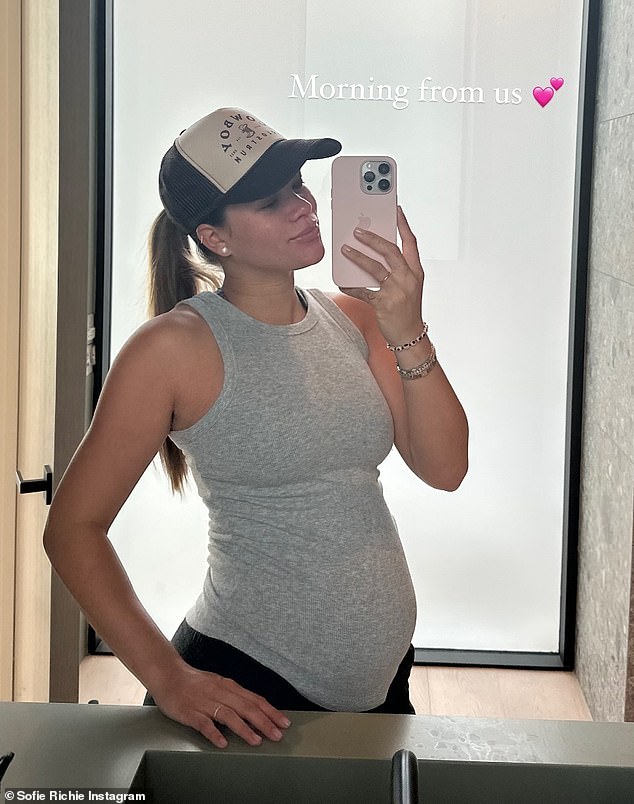 Sofia Richie showed off her burgeoning baby bump this week as she waits for her first child with husband Elliot Grainge