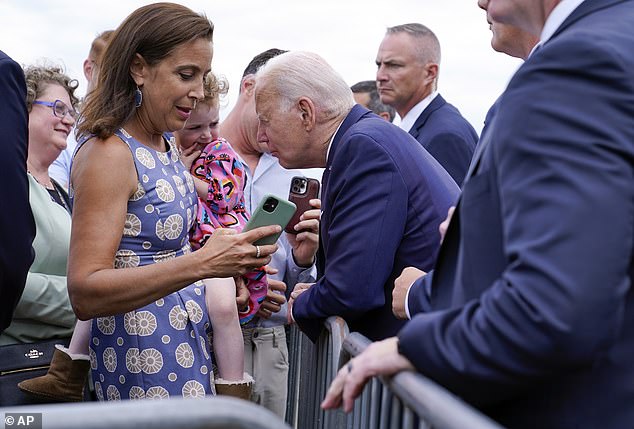 Last year in Finland, Biden raised eyebrows when he nipped at a young girl and nibbled on her shoulder