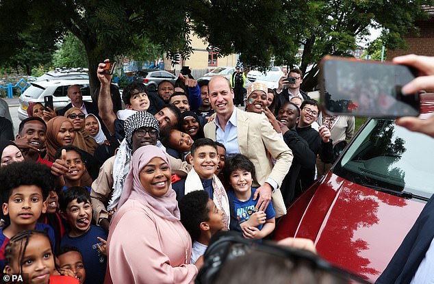 June 27, 2023: Prince William poses during a visit to Reach Up Youth at the Verdon Recreation Center in Sheffield during his visit last year to launch his homelessness initiative Homewards