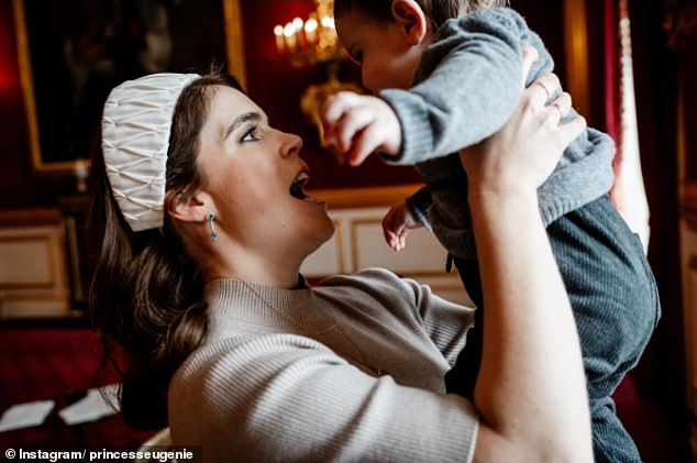 On the occasion of her 34th birthday, Princess Eugenie shared a sweet photo with her youngest son Ernest on Instagram