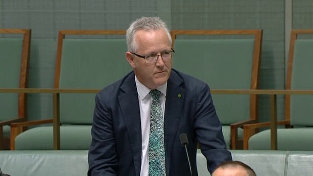 David Smith (pictured), Member for Bean, was interrupted by pro-Palestinian protesters during Question Time