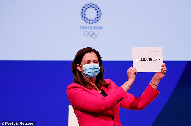 The Queensland government has hit back at a report it was considering pulling out of the Olympics (Photo: Former Queensland Premier Annastacia Palaszczuk celebrates after Brisbane's 2021 bid was accepted)