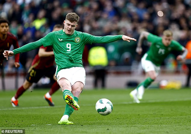 Evan Ferguson missed from the penalty spot as Ireland had a goalless draw