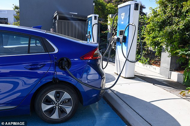 Research has shown that electric cars have up to a third less battery life than advertised under real-world conditions, research shows (stock photo)