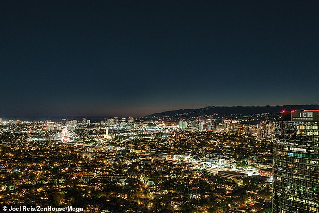 The unit offers spectacular views of Los Angeles