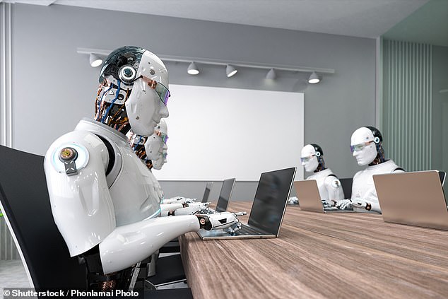 Artificial intelligence (AI) could take over more than eight in ten repetitive jobs of civil servants, a study shows (stock image)