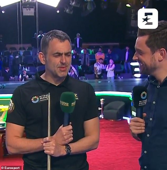 Ronnie O'Sullivan mocked Mark Selby after his Saudi debut against John Higgins wasn't finished until 3am