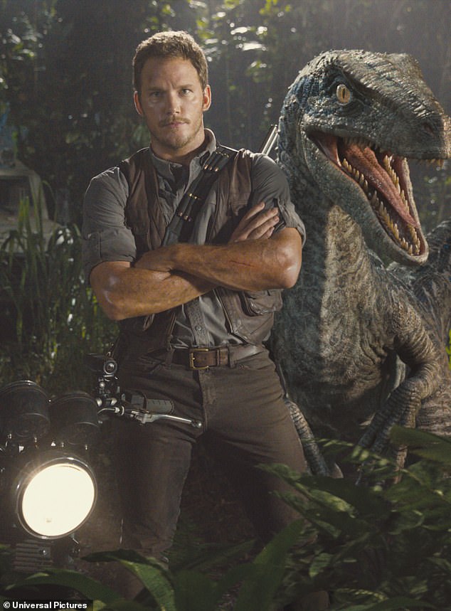 The original Jurassic Park films starred Sam Neill, Laura Dern and Jeff Goldblum, while the Jurassic World trilogy starred Chris Pratt (pictured) and Bryce Dallas Howard.