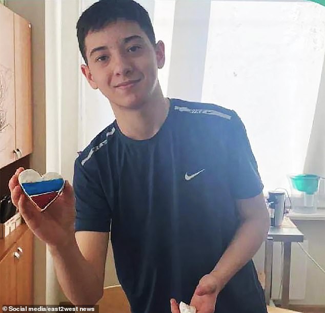 When terrorists began shooting concertgoers on Friday, 15-year-old Islam Khalilov (pictured) was working at his part-time job as a cloakroom attendant at the Crocus City Hall venue in Moscow.