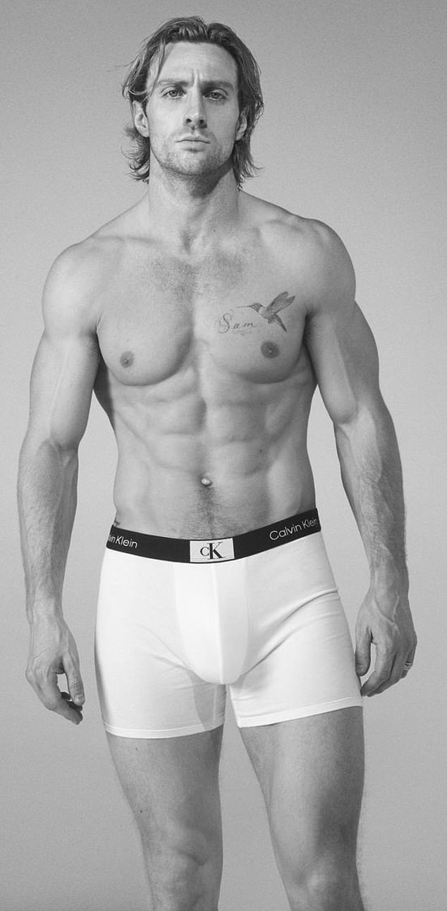 A chiseled Aaron Taylor Johnson poses for Calvin Klein in the 2023 ad campaign