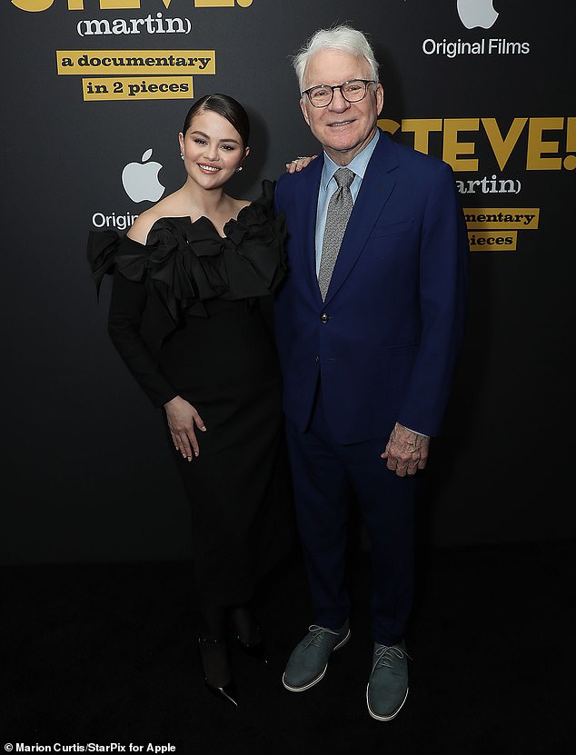 She beamed on the red carpet as she wrapped her arms around comedy icon Martin, who reflects on his incredible Hollywood career in the two-part documentary from Apple TV+