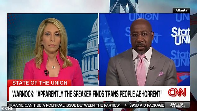 Senator Raphael Warnock (R) told CNN on Sunday that Republican outrage over this year's Transgender Day of Visibility falling on Easter is another way for the right to 