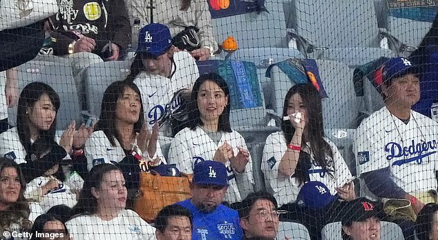 Mamiko Tanaka, wife of Shohei Ohtani, is seen ahead of the 2024 Seoul Series match