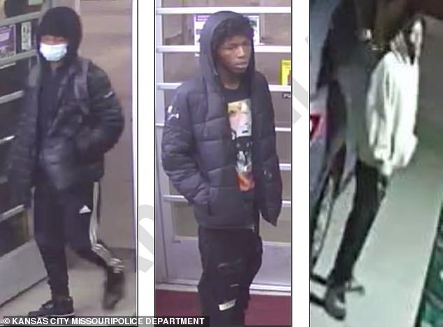 Police shared photos of three suspects who have not yet been identified on Monday afternoon