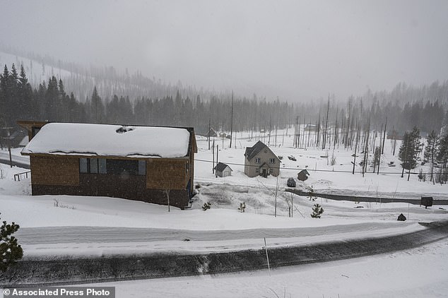 Blizzard warnings have been issued through Sunday morning in the northern and central Sierra, including Lake Tahoe and eastern Nevada (photo El Dorado County, California on Thursday)