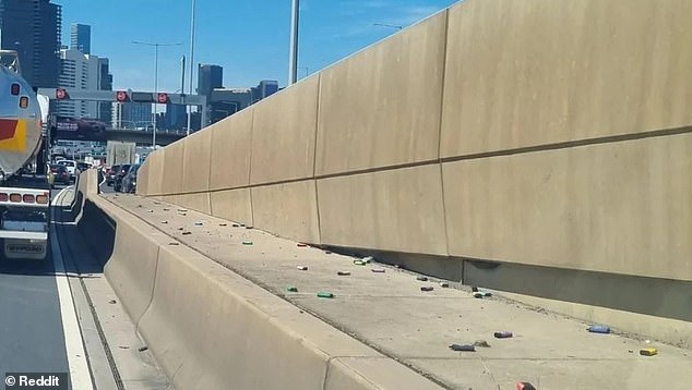 This image of fumes spread along Melbourne's highway has sparked outrage