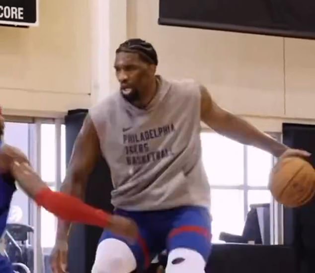Video showed Sixers big man Joel Embiid practicing with the team in Toronto