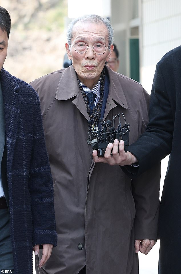 O Yeong-su, who starred in Netflix's global TV sensation 'Squid Game', leaves the Suwon District Court in Suwon, about 30 km south of Seoul, South Korea, March 15, 2024
