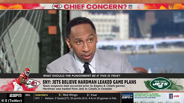 Stephen A. Smith begged on Friday for Mecole Hardman to clear up the game leak rumors