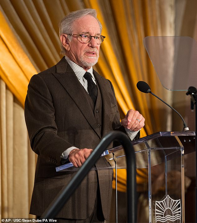 At an event celebrating the 30th anniversary of the Shoah Foundation at USC, Spielberg addressed an audience of more than 30 Holocaust survivors on Monday.  Spielberg said: 'Those who cannot remember the past are condemned to repeat it'