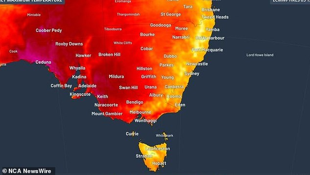 South Australia, Victoria and Tasmania can expect the extreme heat to continue