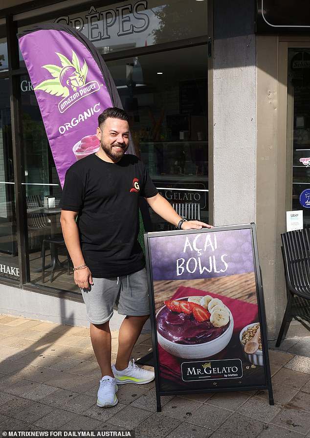 Matteo Dominici is co-owner of Mr Gelato by Matteo in Freshwater and Collaroy – and denies his chain copied the menu from Blessed Bowls cafe