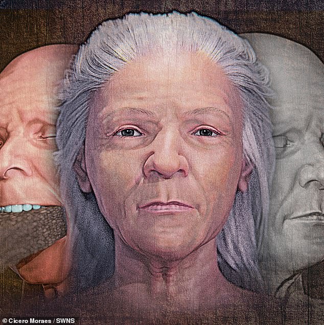 By recreating the woman's face using 3D software, it was possible to investigate whether a stone could have been placed in her mouth