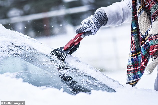 If you do not clear your car of snow, you can receive three points on your driver's license