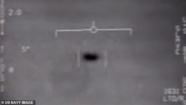 One of the most famous and unusual UFOs to date, spotted by the US Navy in 2004, was compared to the Tic Tac breath coin for its white, elongated appearance (pictured)