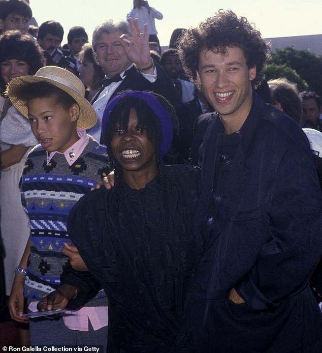 Alexandrea and Whoopi pictured at the 38th Emmy Awards in September 1986 with her second husband David Classen