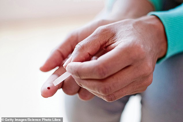 Users just need to use a drop of blood from the finger and the kit, which is similar to the rapid Covid home tests, gives a result in three minutes (Stock Image)