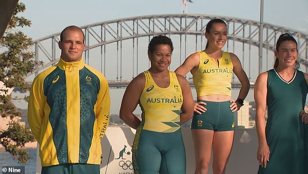 The Australian Olympic team's kit for the Paris Games was unveiled in Sydney on Thursday - and fans were left scratching their heads over one element of the design