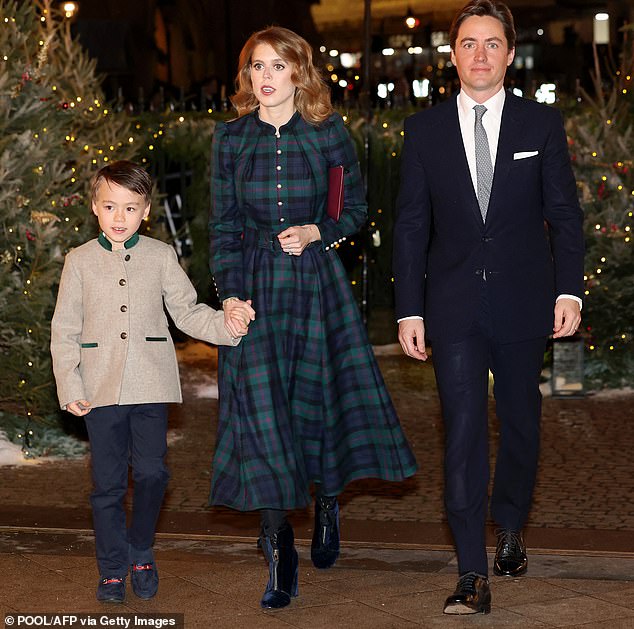 The mother of Princess Beatrice's stepson has said she is happy her son Wolfie has 'two parents trying to help him' navigate his childhood