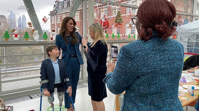 In December, Tony and his mother Paula met the Princess of Wales for the second time at the Day Center at Westminster Hospital