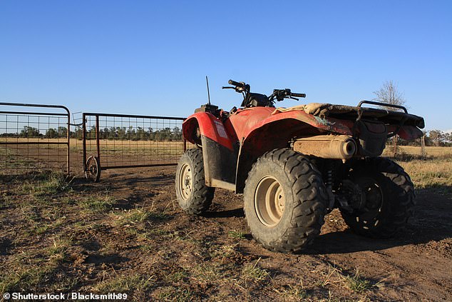 A 16-year-old boy tragically died after his quad bike rolled over on a farm in Darline Heights, south of Toowoomba, on Sunday morning (stock image)