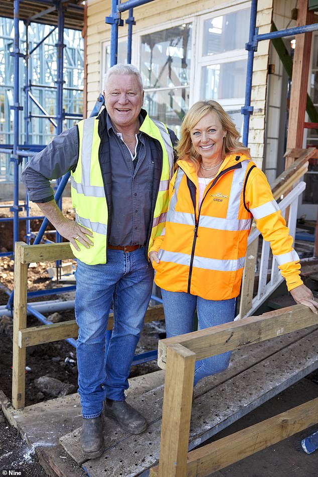 A trader is suing Channel Nine after he was allegedly electrocuted while working on renovation show The Block.  Pictured are Block hosts Scott Cam and Shelley Craft