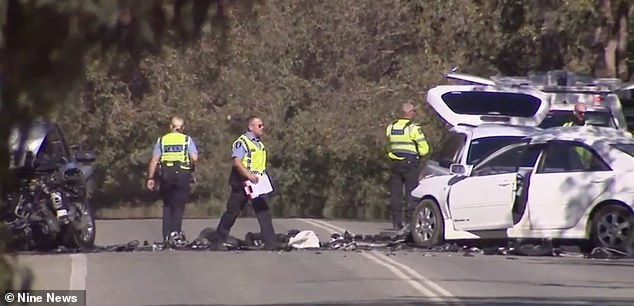 A mother of two teenagers was killed in a head-on crash just around the corner from where her family was building their dream home.  The crash scene is depicted