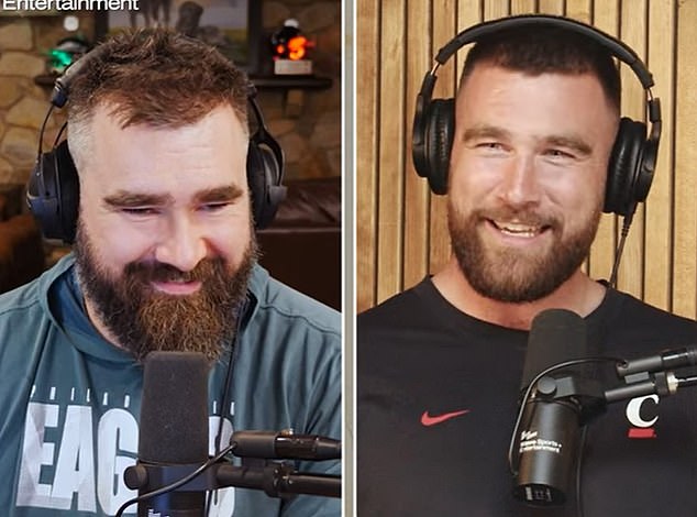 Travis Kelce joked about his current physique on his and his brother Jason's New Heights podcast