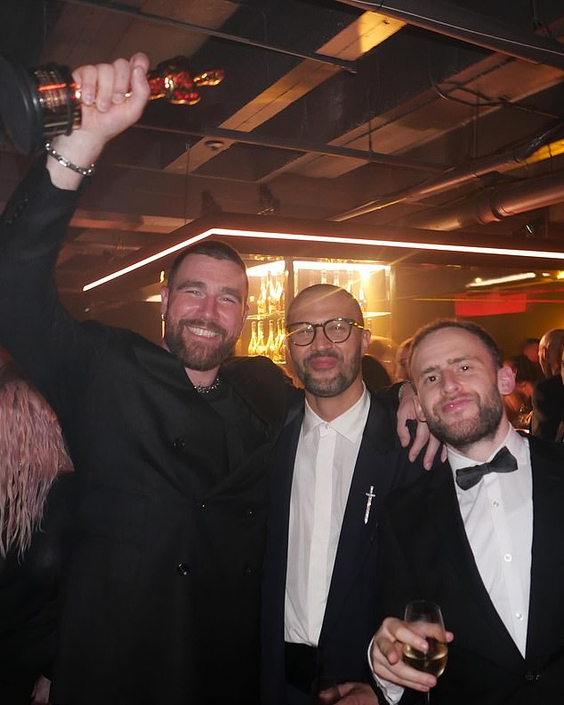 Travis Kelce partied with Oscar winner Cord Jefferson and social media star Tommy Alter