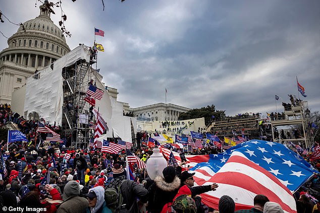 Donald Trump supporters clash with police at the US Capitol on January 6, 2021