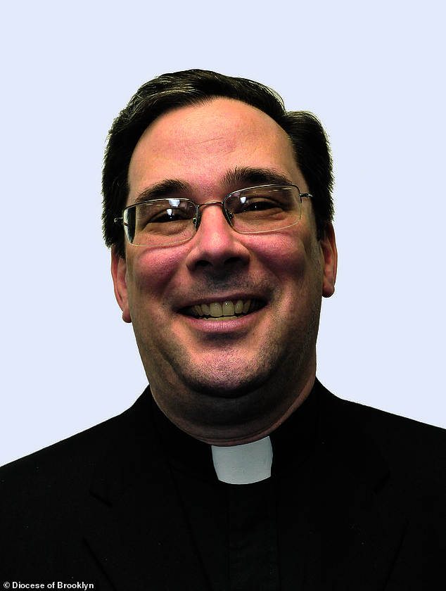 In a note sent to volunteers at the food bank at St. Augustine's Church in Park Slope, Brooklyn, Father Frank Tumino, seen here, said their last day would be March 16.