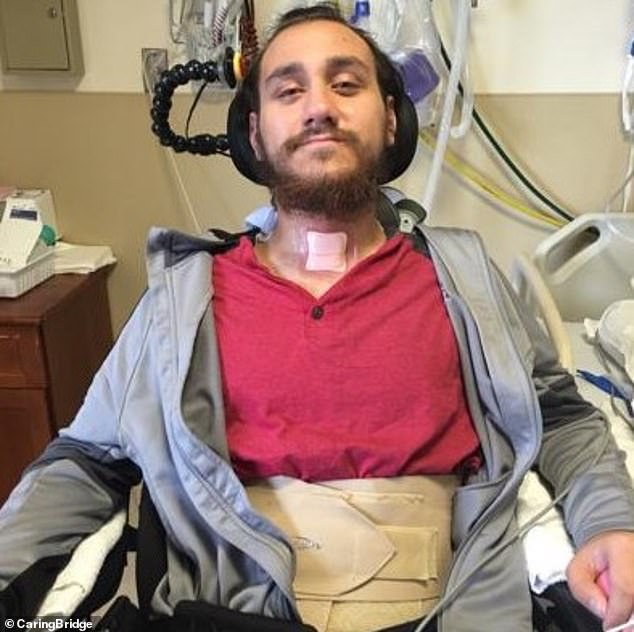 Noland Arbaugh (pictured), 29, who lost feeling from his shoulders down, moved a cursor just by thinking