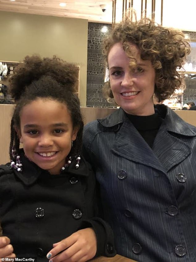 Mary MacCarthy and her biracial daughter Moira, then 10 years old, were flying to a funeral on October 22, 2021, following the sudden death of her brother, when they were stopped by officers at the Denver airport where she was charged with human trafficking.  Now she is suing Southwest Airlines for racial profiling