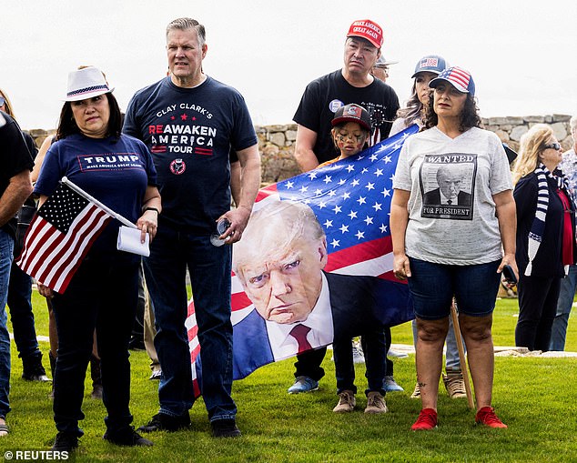 Supporters of former President Donald Trump took part in a MAGA Cruise rally for the primary elections from the Trump National Gold Club in Rancho Palos Verdes to Huntington Beach on Sunday.  Voters in the area overwhelmingly supported the former president in the Republican Party primaries