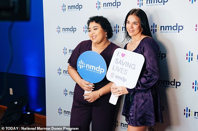 Johanna Mendoza (left) discovered she had acute lymphocytic leukemia (ALL) after developing red spots on her hands while on vacation