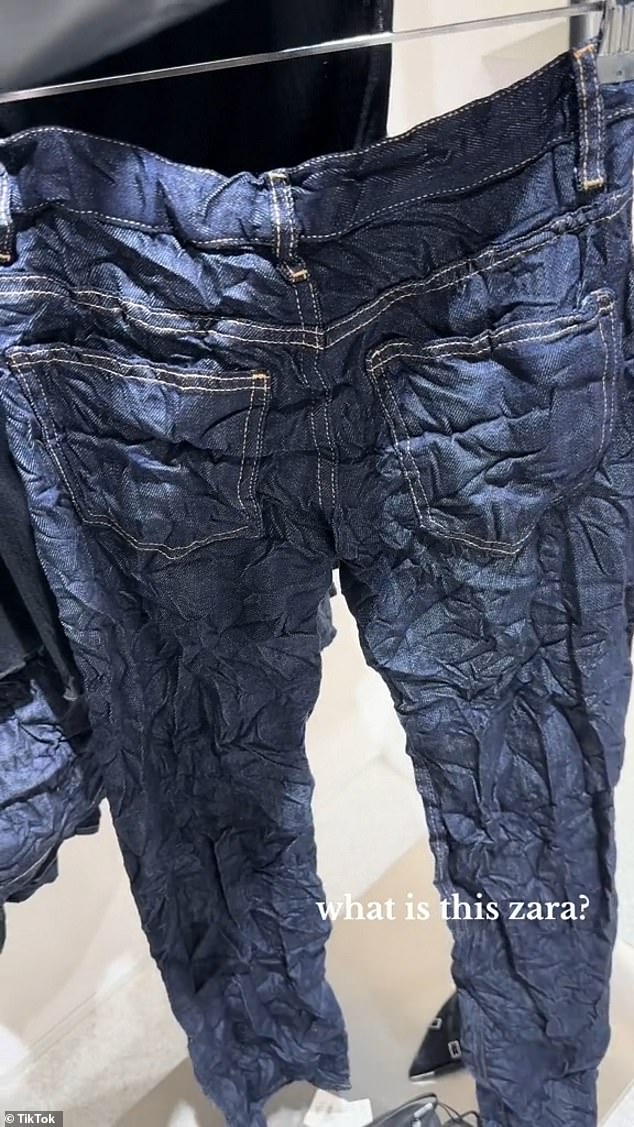 The fast fashion brand is selling mid-rise 'ripple effect' jeans for $69.90, resulting in sticker shock for people on the internet
