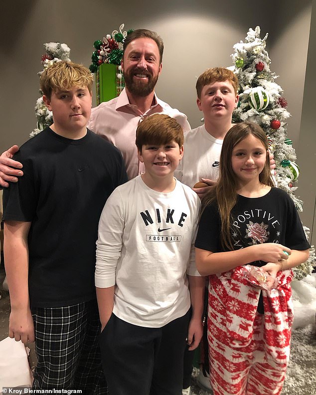 TMZ reported Sunday that neither the 38-year-old retired NFL star nor their four youngest children — son Kroy Jagger Jr., 12;  son Kash Kade, 11;  and twins Kaia Rose and Kane Ren, 10 (photo Dec. 24)