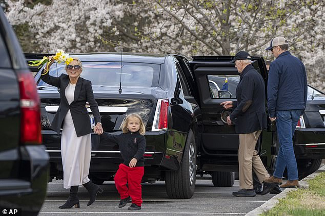 The Bidens returned to Washington, DC after spending the weekend at Camp David